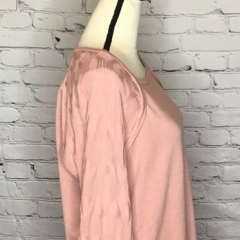 Cable & Gauge Dusty Pink Pullover Sweater XL